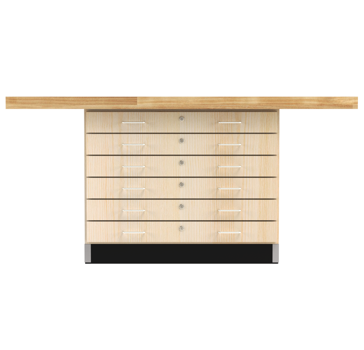 Forum Industrial Arts Four-Station Workbench with Drawers