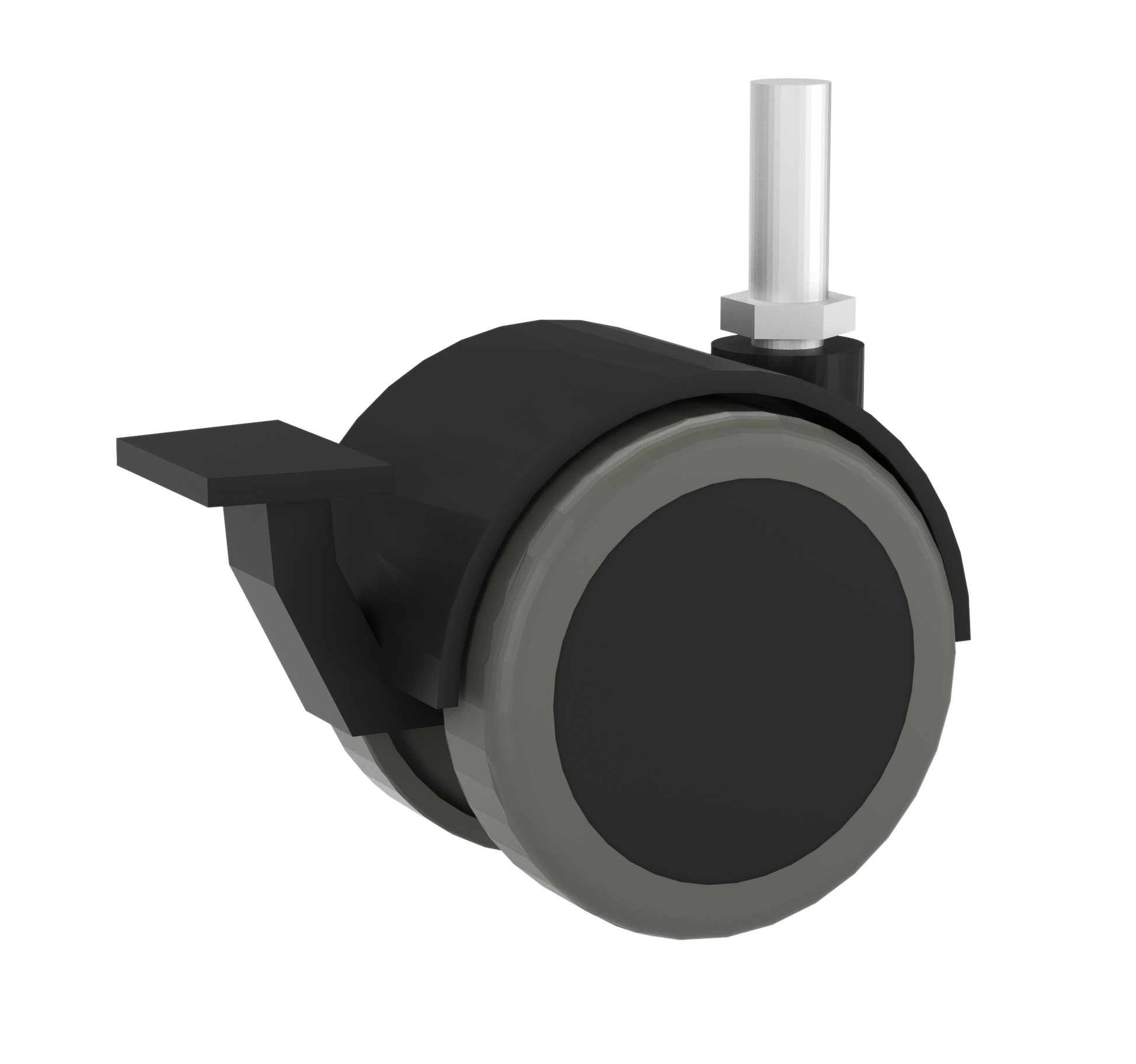 CA_WB Manufacturing Dual Wheel Soft Tread Casters w/Brake (Qty 4)