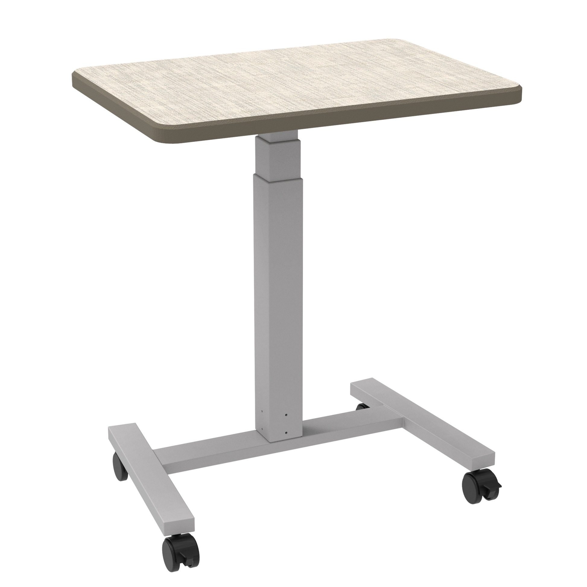 PNH7364-ADJG4-C88-P20CH_WB Manufacturing Elevate Plymouth Desk (WB Hardrock Maple, 1.25" Top, HPL Work Surface, Black Armor Edge, 20" Plastic Book Box)