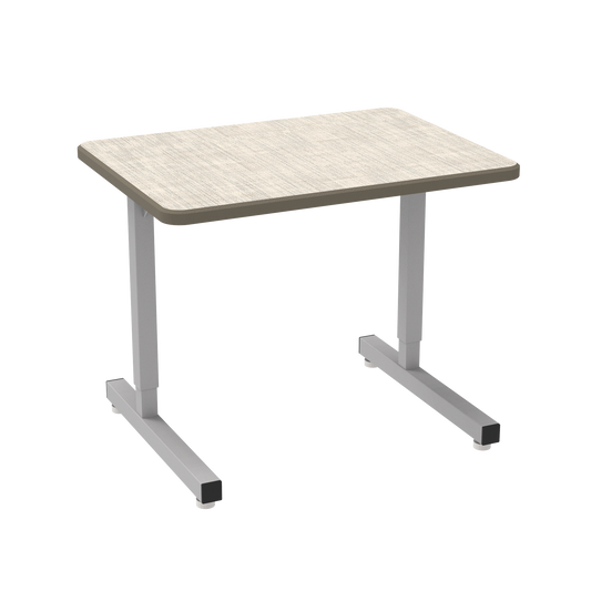 UNET7362-EJAG4-D17/T-S05_WB Manufacturing UNE-T OnVoy Plymouth Desk (Vision Vava, Double Sided 1" Laminate Top, Slate Grey Armor Edge, Nylon Glides, None)
