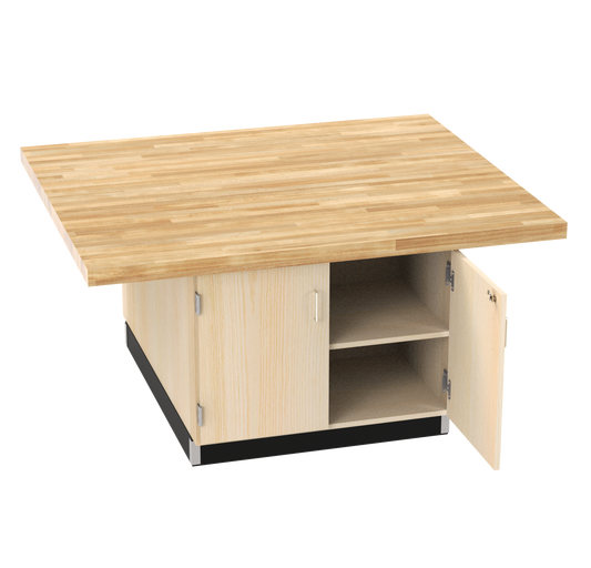 Forum Industrial Arts Four-Station Workbench with Drawers