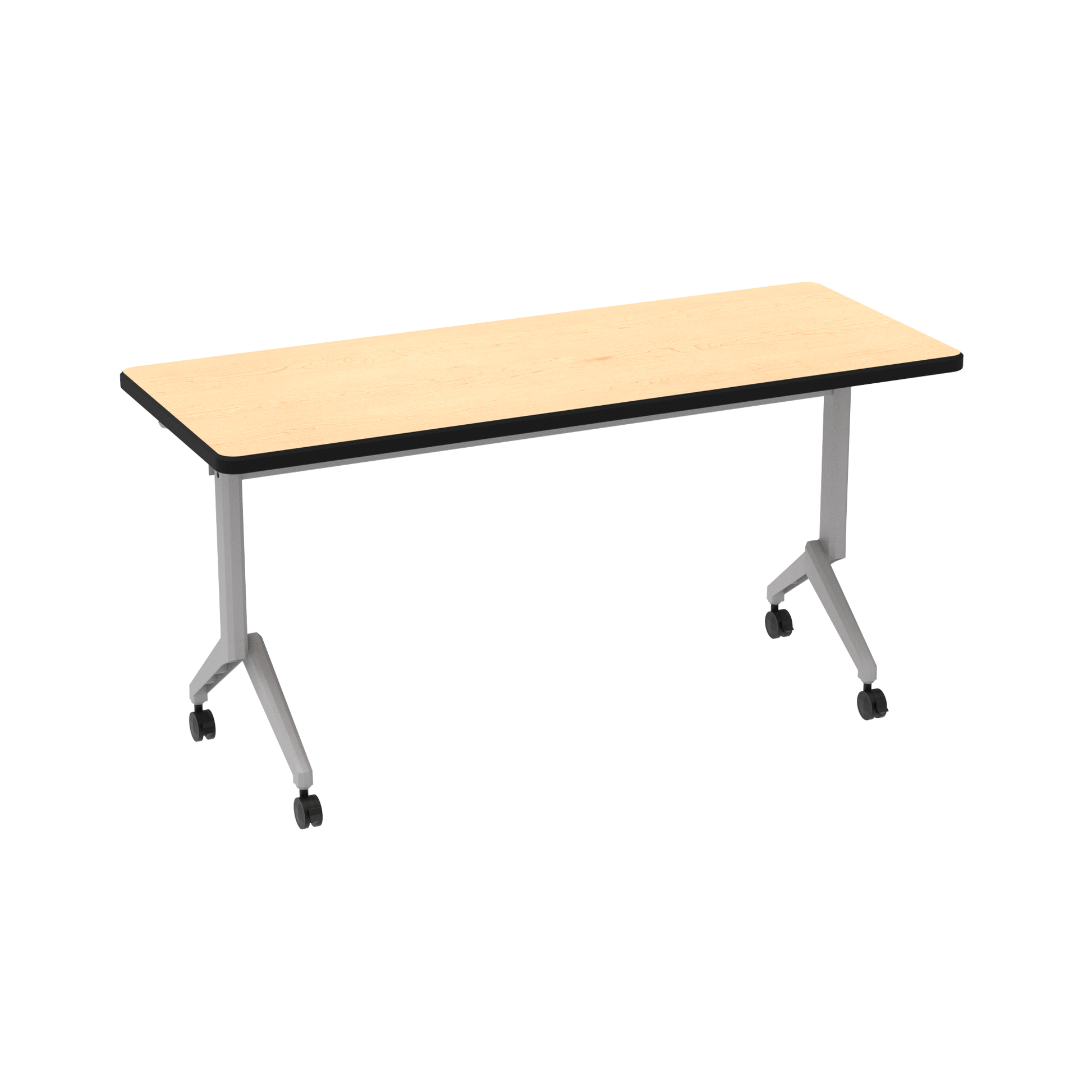 FTT7071-FXG4-D17-S05_WB Manufacturing Flip Top Rectangle Table (Vision Vava 1.25" Top, Grey Armor Edge)