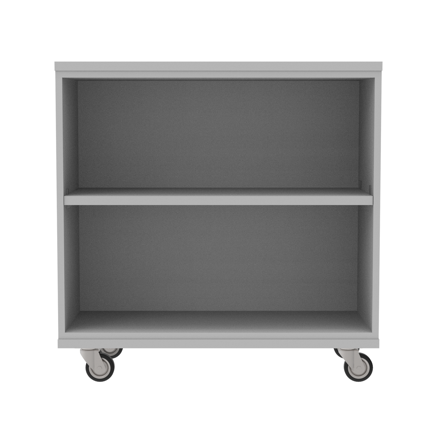 Classic Open Single Sided Bookcase w/ Adjustable Shelves and Optional Casters