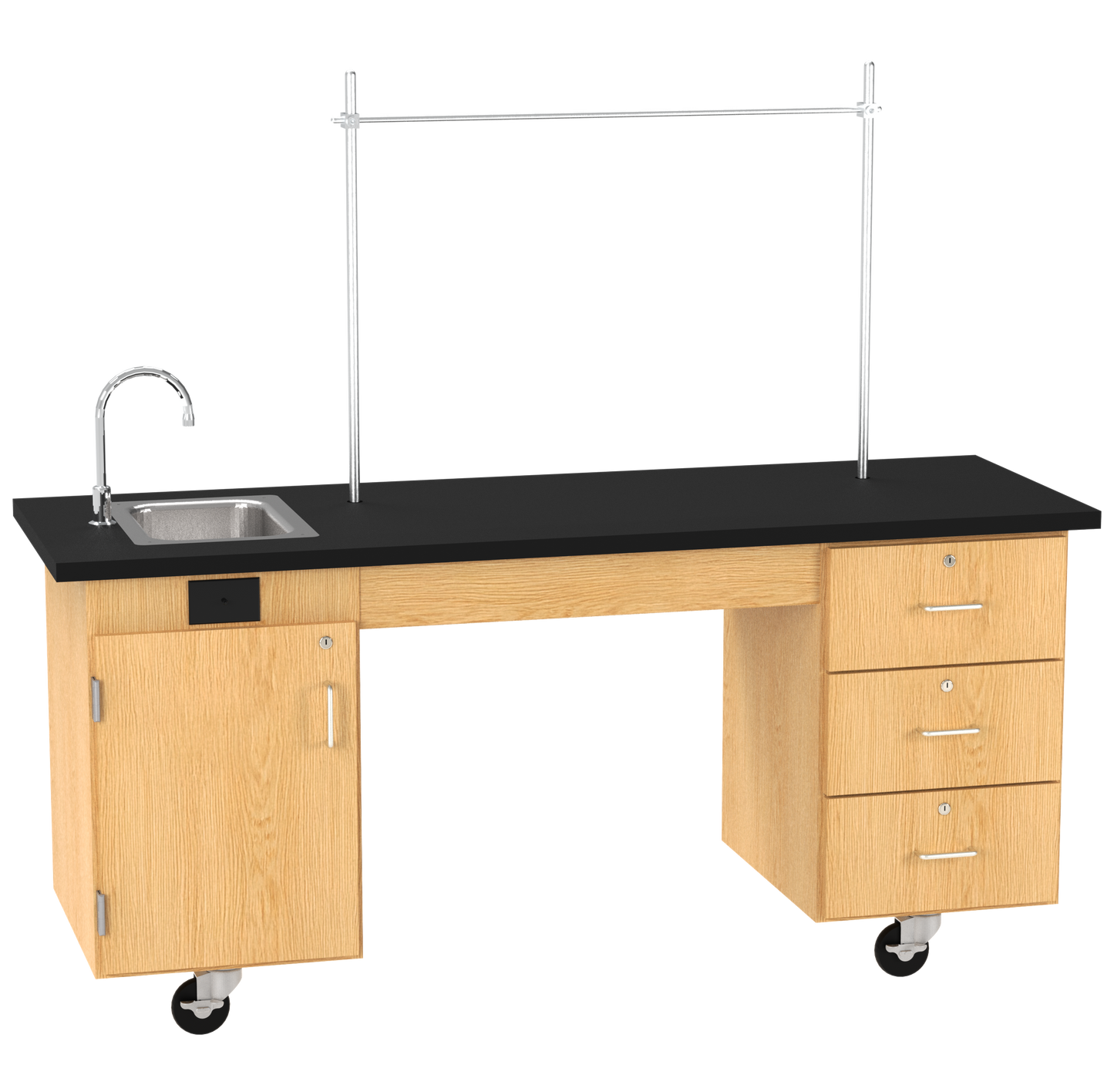Kinetic ADA Compatible Mobile Lab Station w/Sink & Rod Sockets