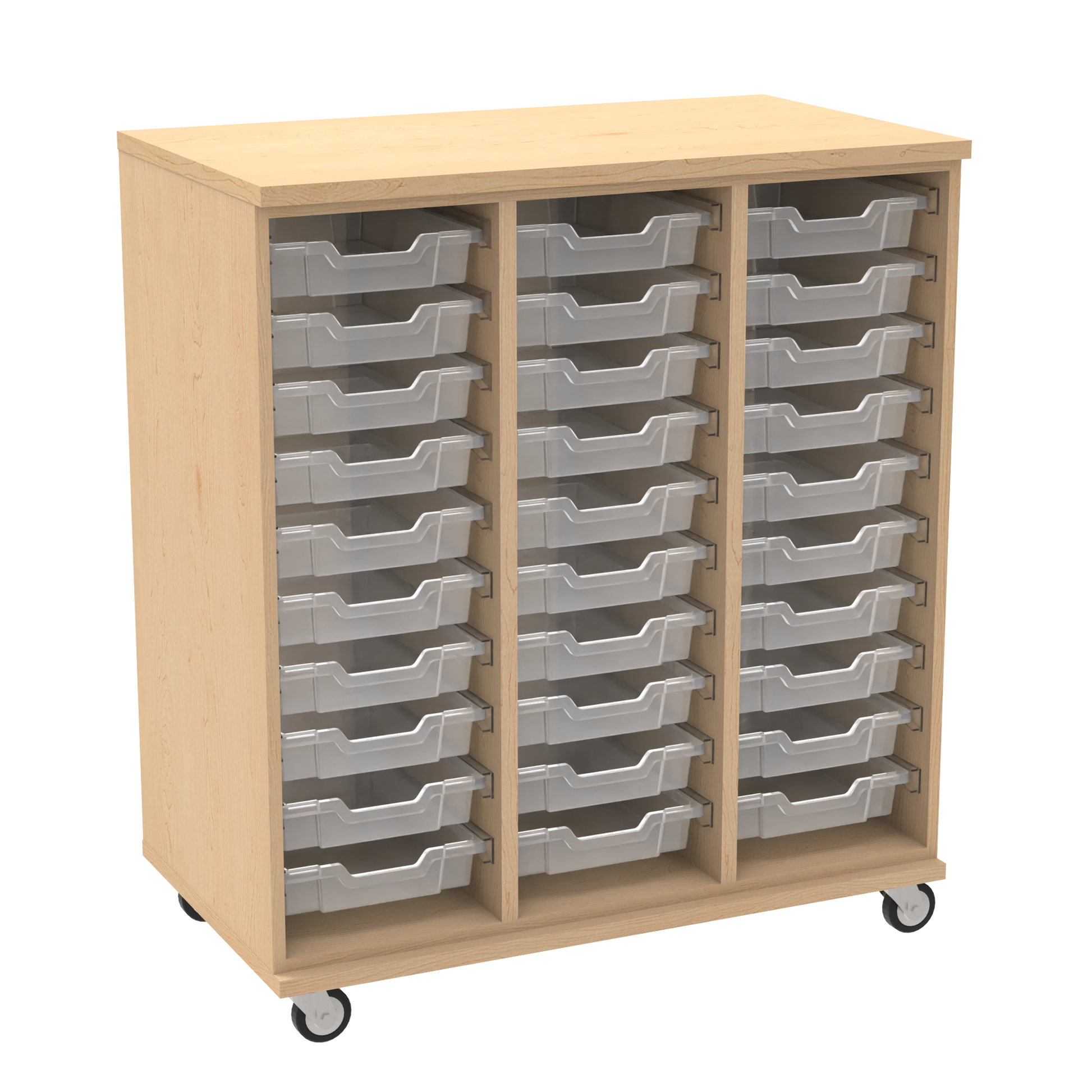 SSG0348-0AC-CV/T-CV_WB Manufacturing Classic Mobile Triple Wide Tote Storage (Laminate Folkstone Case)