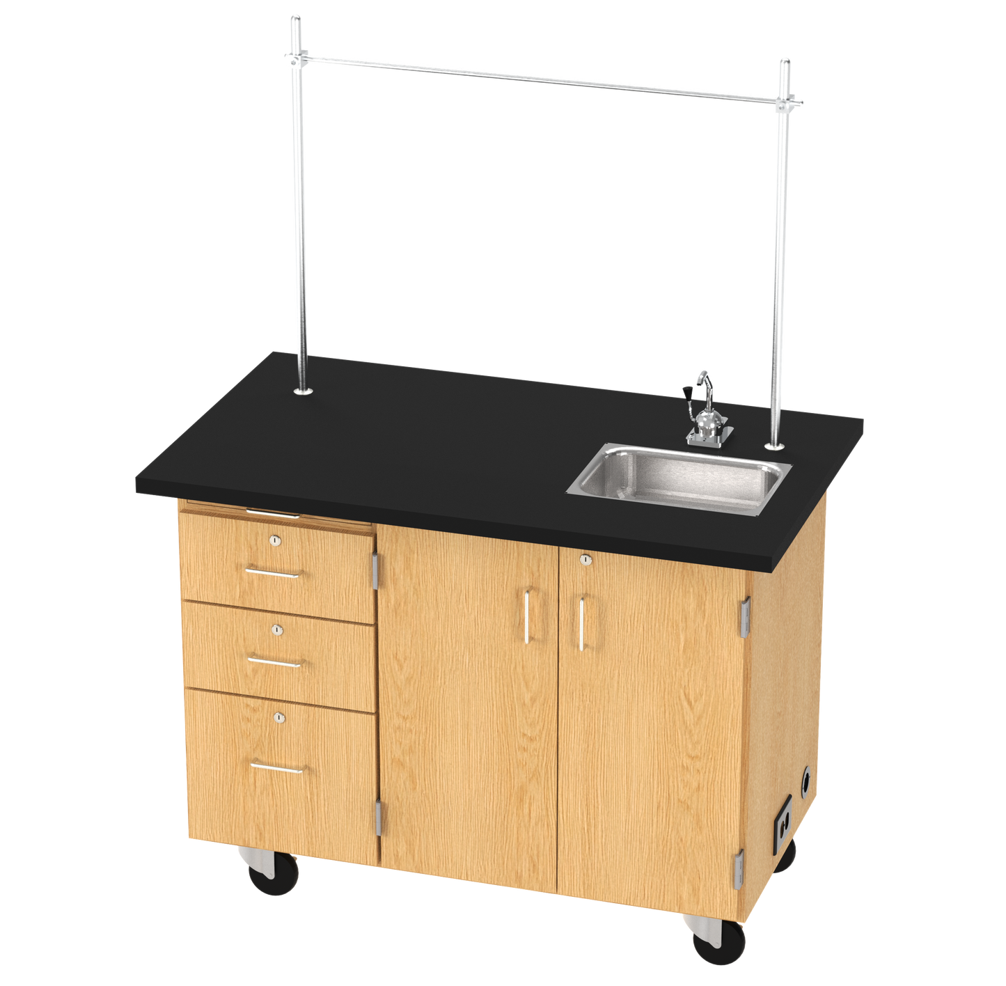 Kinetic Mobile Demo Center with 2 Doors & 3 Drawers