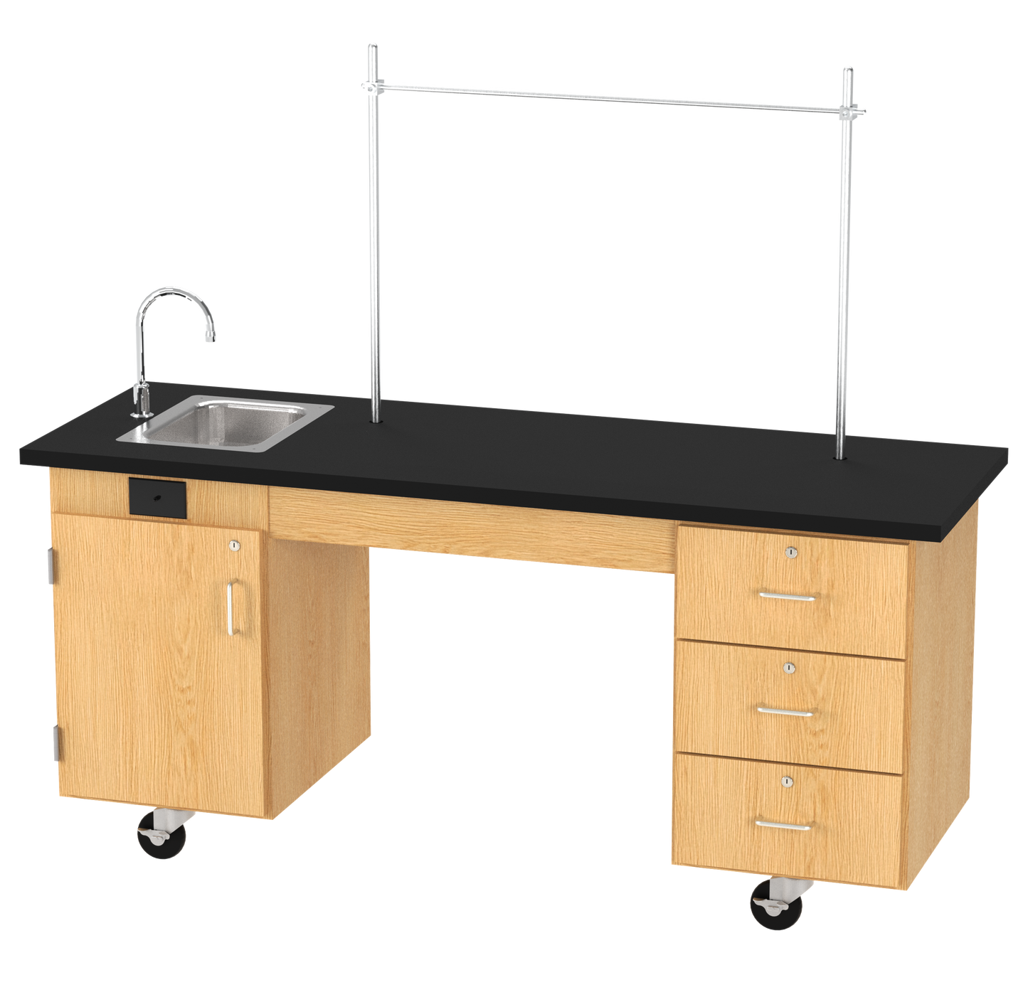 Kinetic ADA Compatible Mobile Lab Station w/Sink & Rod Sockets