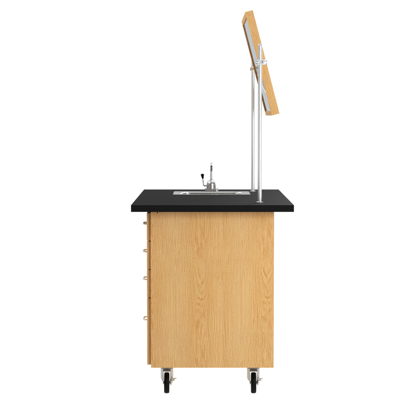 Kinetic XL Mobile Demo Center with 2 Doors, 4 Drawers, Sink and Mirror/Markerboard